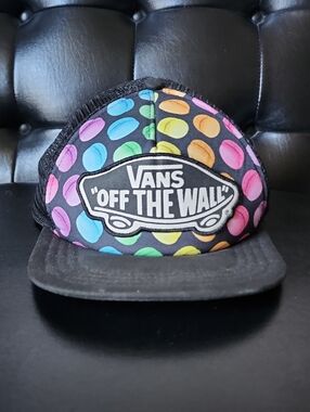 Vans Beach Girl Trucker Hat Late Night Macaroons Print Snapback Cap Off The Wall